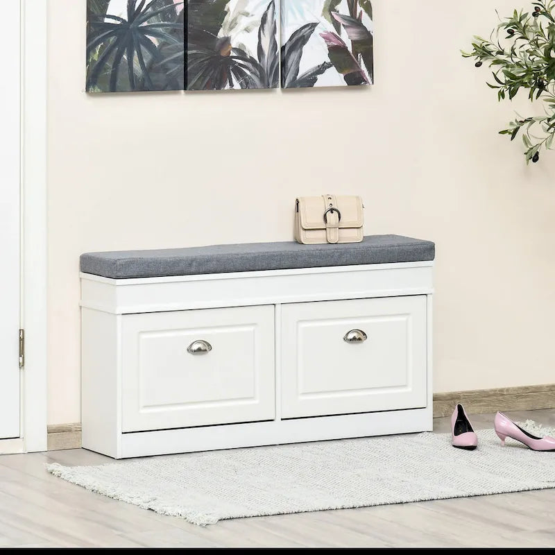 Modern Shoe Rack Bench for Entryway