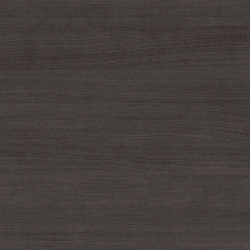 Meuble de rangement bas de bureau gris orageux à deux tiroirs, avec serrures et étagères ouvertes, support d'imprimante.