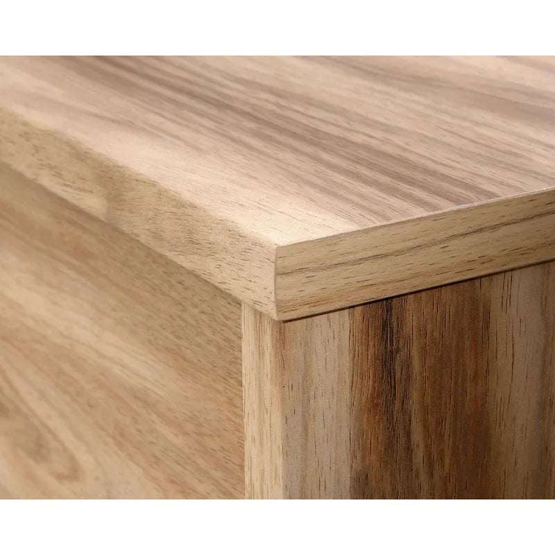 Classeur latéral à deux tiroirs Grand Walnut, format lettre/légal, extension complète, tiroir inférieur verrouillable, base en métal