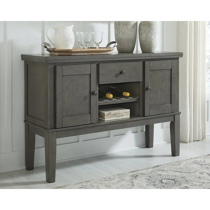 Hallanden Antique Gray Dining Room Server - 56W x 18D x 39H